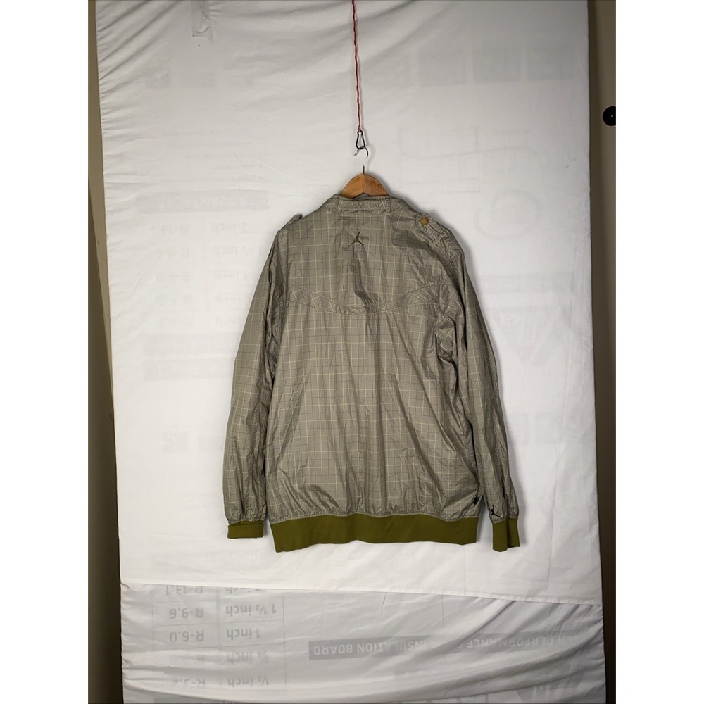 Vintage Nike Air Jordan Members Only Windbreaker Jacket Green/Checker Size XXLT - Picture 5 of 15